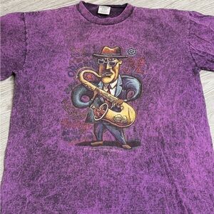 Vintage Oneita 1997 Single Stitch New Orleans Jazz Fest Purple T-Shirt Men’s XL